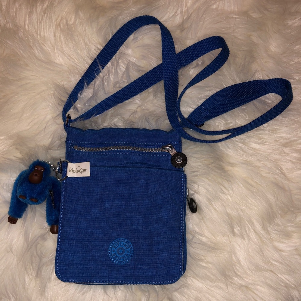 Kipling El Dorado Crossbody in a BRIGHT DEEP BLUE